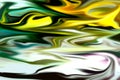 Fluid green yellow colors, colorful background, waves like shapes Royalty Free Stock Photo