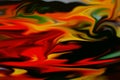 Fluid dark red yellow green colors, colorful background, waves like shapes Royalty Free Stock Photo