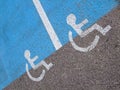 Lines and symbols for disabled persons