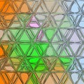 Pencil lines triangle pattern in sunny orange and green colors Royalty Free Stock Photo