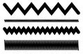 Lines with waving, billowy effect. Wavy, zigzag lines.