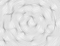 The lines are wavy round, oval abstract dark. Vector texture ellipse pattern, isolated white background. Able to overlay.