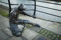 The Linesman statue at Liffey river. Royalty Free Stock Photo