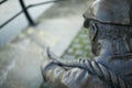 The Linesman statue at Liffey river. Royalty Free Stock Photo