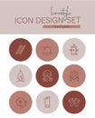 Linestyle Icon Design Set Fire Fighter Royalty Free Stock Photo