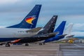 Lineup of 4 Boeing 737 freighter tails