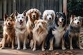 a lineup of dogs, each with their own unique look and personality