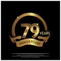 Seven nine years anniversary golden. anniversary template design for web, game ,Creative poster, booklet, leaflet, flyer, magazine