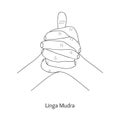 Linga Mudra / Gesture of Heat. Vector