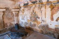 Linga with a Nayaka painting, inside wall of northern cloister, Brihadisvara Temple complex, Tanjore, Tamil Nadu Royalty Free Stock Photo