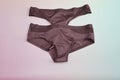 Lingerie. Dark burgundy women\'s panties. Beautiful fashionable underwear