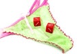 Lingerie love dice Royalty Free Stock Photo