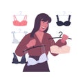 Lingerie shop isolated cartoon vector illustrations.