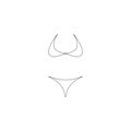 Lingerie or swimsuit, bikini. flat vector icon Royalty Free Stock Photo