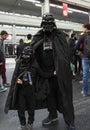 04-18-2015 Lingotto Fiere in Turin, Italy, cosplayers of Darth Vader from Star Wars