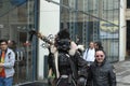 04-18-2015 Lingotto Fiere in Turin, Italy, Torino Comics, Post apocalyptic warrior cosplayer