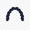 Lingual braces transparent icon. Lingual braces symbol design fr