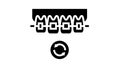 lingual tooth braces glyph icon animation