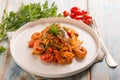 linguine with giant shrimp cherry tomatoes