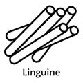 Linguine icon, outline style