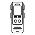 Linguist dictaphone icon, outline style Royalty Free Stock Photo