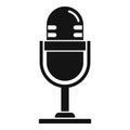 Linguist microphone icon, simple style Royalty Free Stock Photo