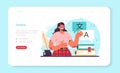 Linguistic web banner or landing page. Scientific study of language