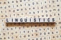 Linguistics word concept on cubes Royalty Free Stock Photo