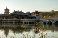 Lingyan Temple at Datong Yungang Grottoes Royalty Free Stock Photo