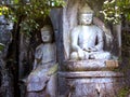 Lingyin temple klippe buddhist grottoes statues Royalty Free Stock Photo