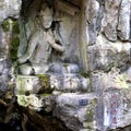 Lingyin temple klippe buddhist grottoes statues Royalty Free Stock Photo