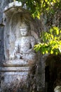 Lingyin temple klippe buddhist grottoes statues Royalty Free Stock Photo