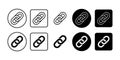 Link Black Icon Bundle for Connection, URL, and Web Chain Symbol in Minimal Vector Design Royalty Free Stock Photo