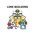 Link building icon vector illustration Royalty Free Stock Photo