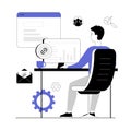 Link building, search engine optimization. Active link to content source, hyperlink connection. Vector illustration