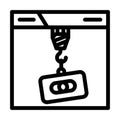 link building seo line icon vector illustration Royalty Free Stock Photo