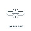 Link Building vector icon symbol. Creative sign from seo and development icons collection. Filled flat Link Building Royalty Free Stock Photo