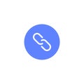 Link Button, Chain Icon Vector in Flat Style Royalty Free Stock Photo