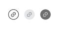 Link Button Icon Set Collection. Chain Symbol Vector