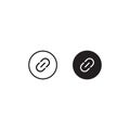 Link Button Icon Vector in Flat Style. Chain Symbols