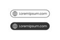 Link button, website name, URL, address, navigation bar illustration linear icon vector