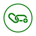 Link, chain, connect icon. Green vector sketch