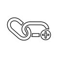 Link, chain, connect outline icon. Line vector design