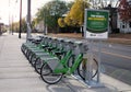 Link Dayton Bike Share by UD in Morning Light Royalty Free Stock Photo