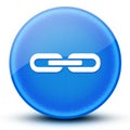 Link eyeball glossy blue round button abstract Royalty Free Stock Photo