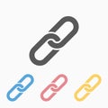 Link icon, chain, shackle, manacle Royalty Free Stock Photo
