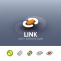 Link icon in different style Royalty Free Stock Photo