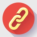 Link icon. Hyperlink chain symbol. link Vector flat illustration Royalty Free Stock Photo