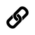 Link icon. Hyperlink chain symbol. Vector illustration on white background.Design for websites and mobile phone Royalty Free Stock Photo