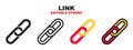 Link icon set with different styles. Editable stroke style can be used for web, mobile, ui and more Royalty Free Stock Photo